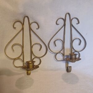 Elegant Gold Wall Sconces Candle Holders
